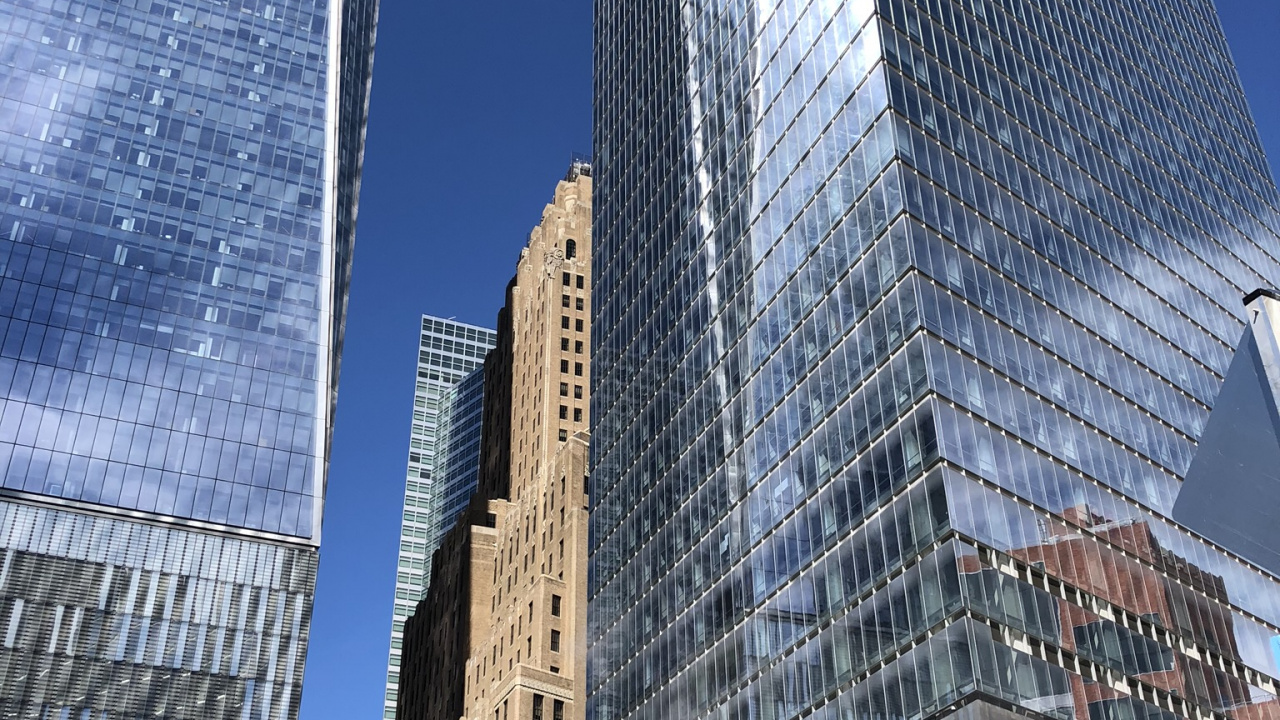 New York City, Tower Block, Blau, Architektur, Tageszeit. Wallpaper in 1280x720 Resolution