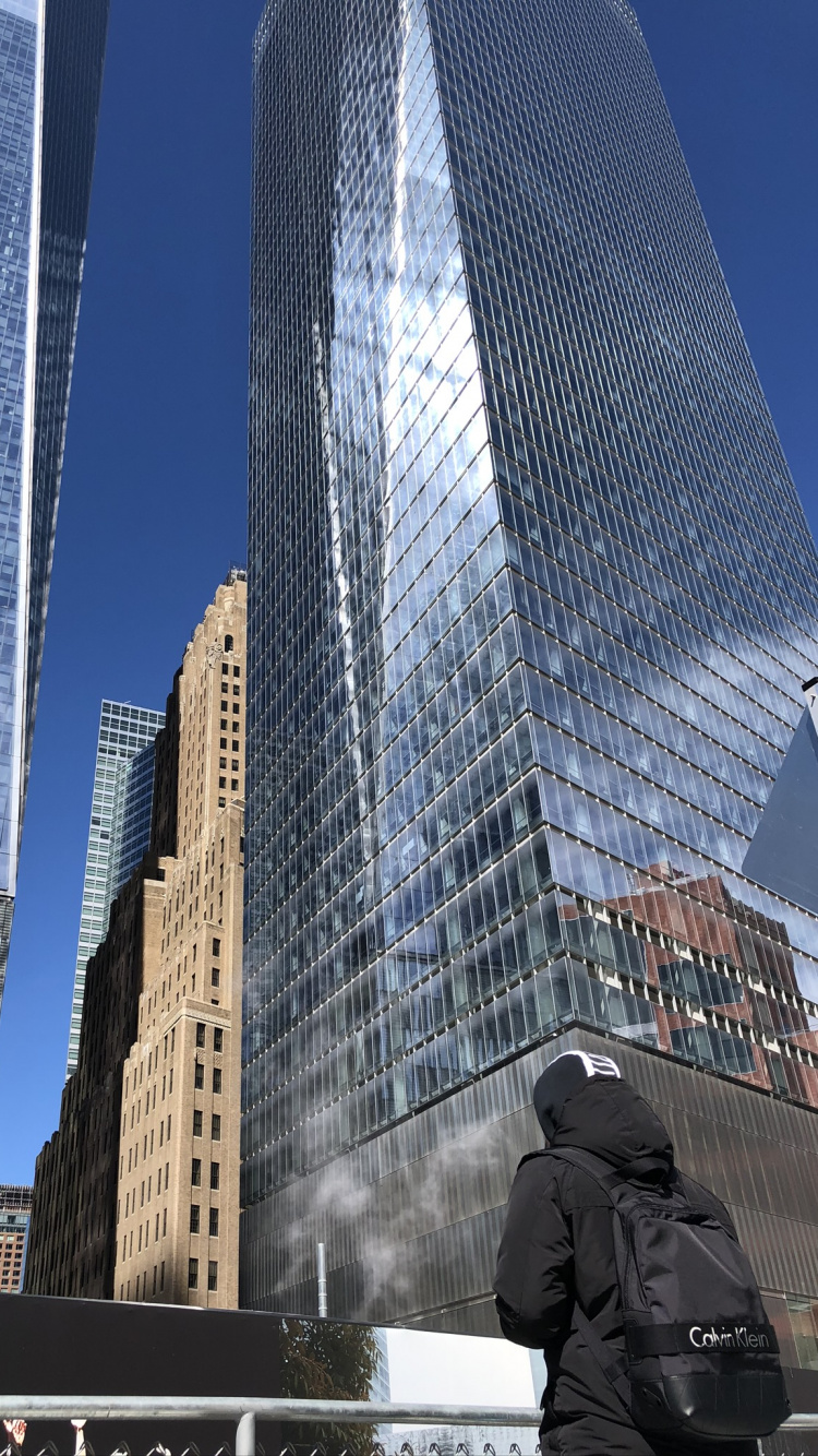 New York City, Tower Block, Blau, Architektur, Tageszeit. Wallpaper in 750x1334 Resolution