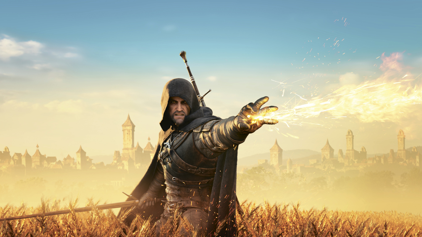 The Witcher 3 Wild Hunt, The Witcher, Geralt of Rivia, Ciri, pc Game. Wallpaper in 1366x768 Resolution