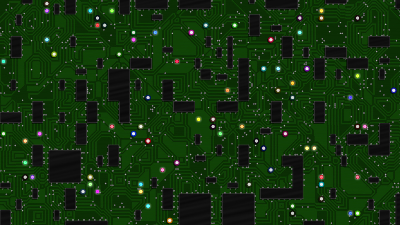 Illustration Abstraite Verte et Noire. Wallpaper in 1366x768 Resolution