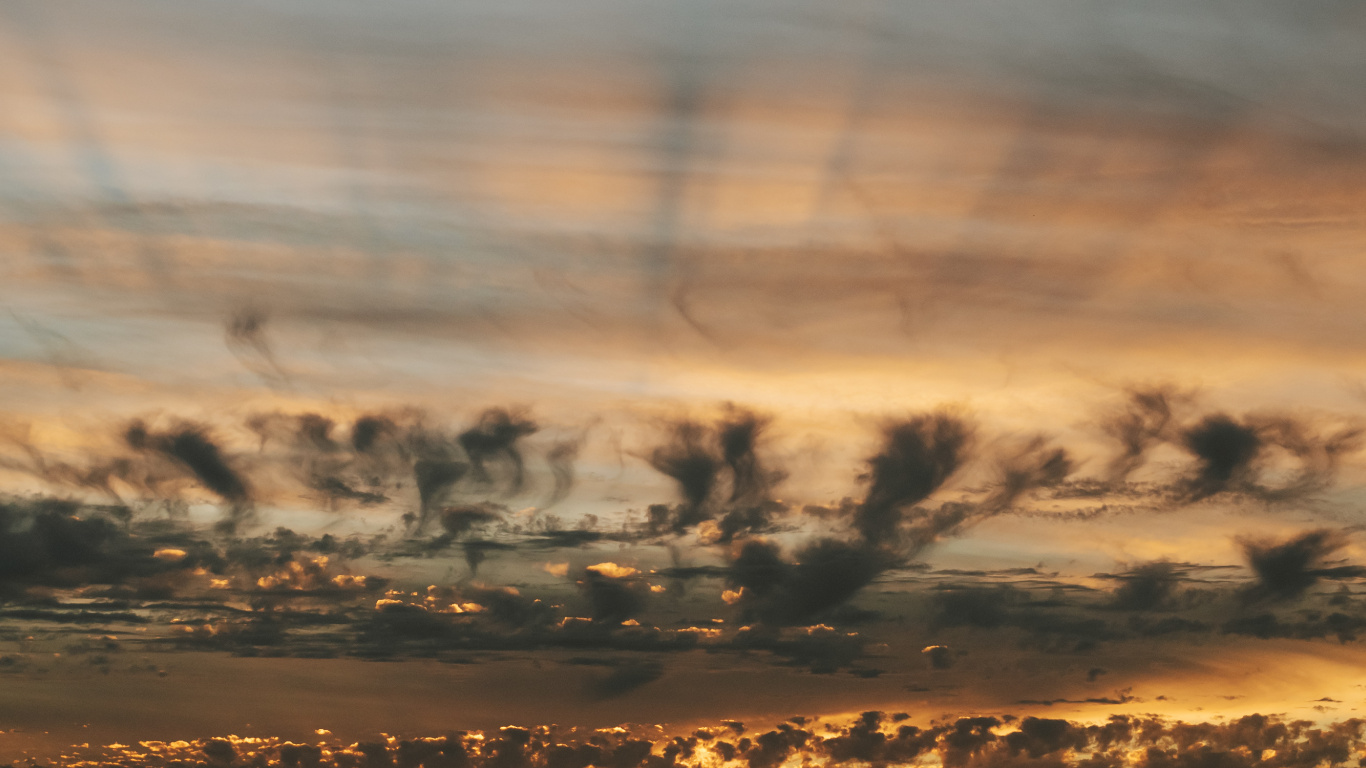 Sunset, Cloud, Afterglow, Horizon, Atmosphere. Wallpaper in 1366x768 Resolution