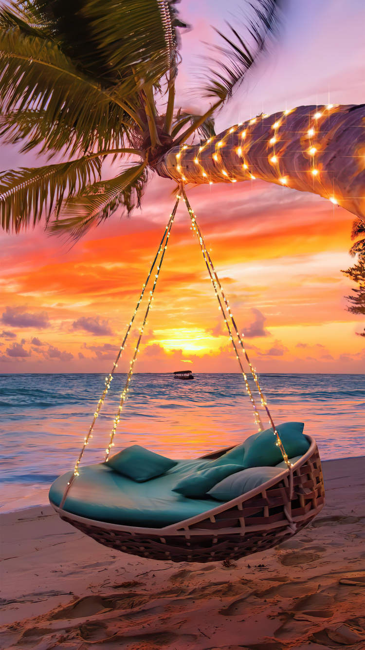 Cozy Sunset, Sunset, Cloud, Water, Light. Wallpaper in 750x1334 Resolution