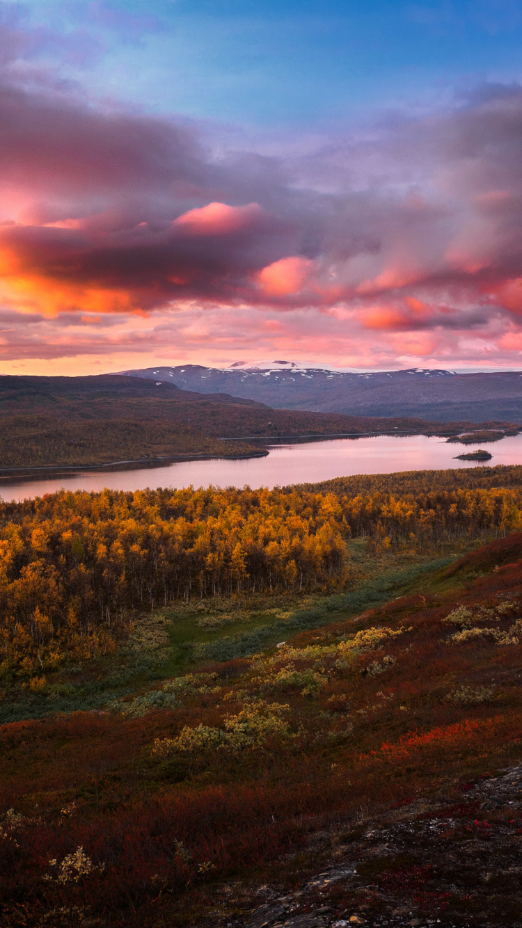 Nature, Colline, la Peinture de Paysage, Eau, Paysage Naturel. Wallpaper in 750x1334 Resolution