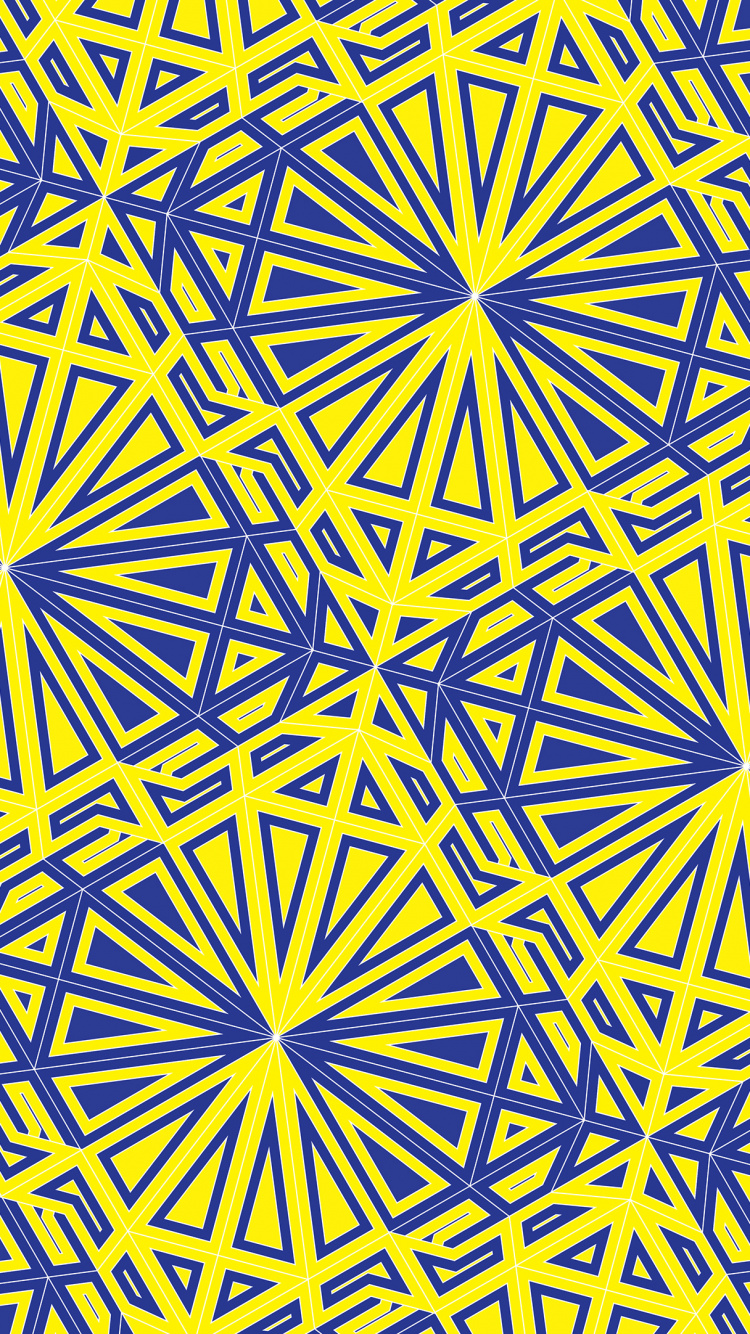 Yellow and Blue Floral Illustration. Wallpaper in 750x1334 Resolution