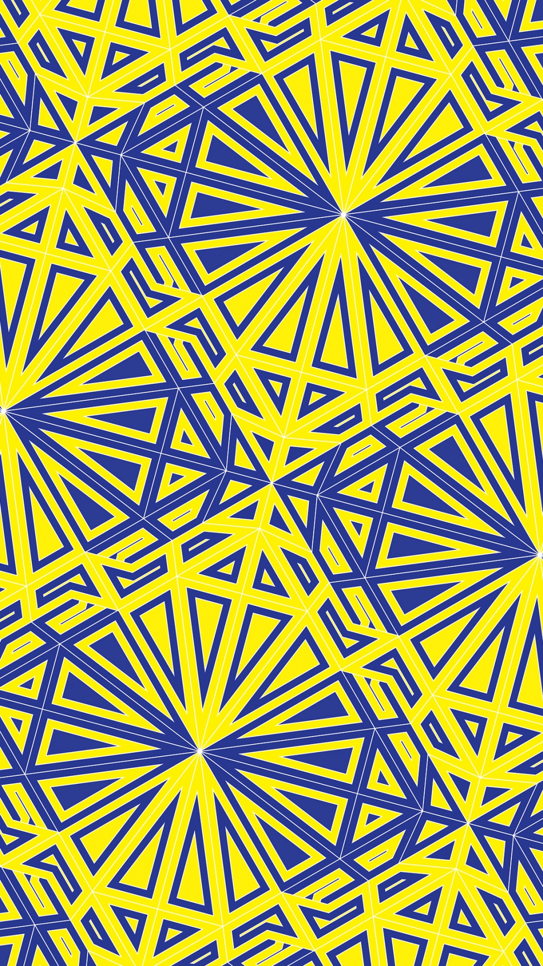 Ilustración Floral Amarilla y Azul. Wallpaper in 1080x1920 Resolution