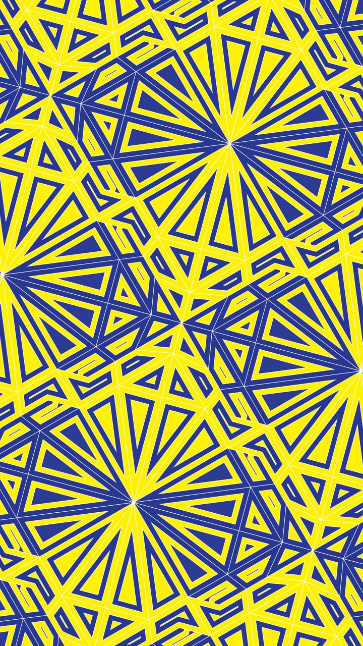 Ilustración Floral Amarilla y Azul. Wallpaper in 720x1280 Resolution