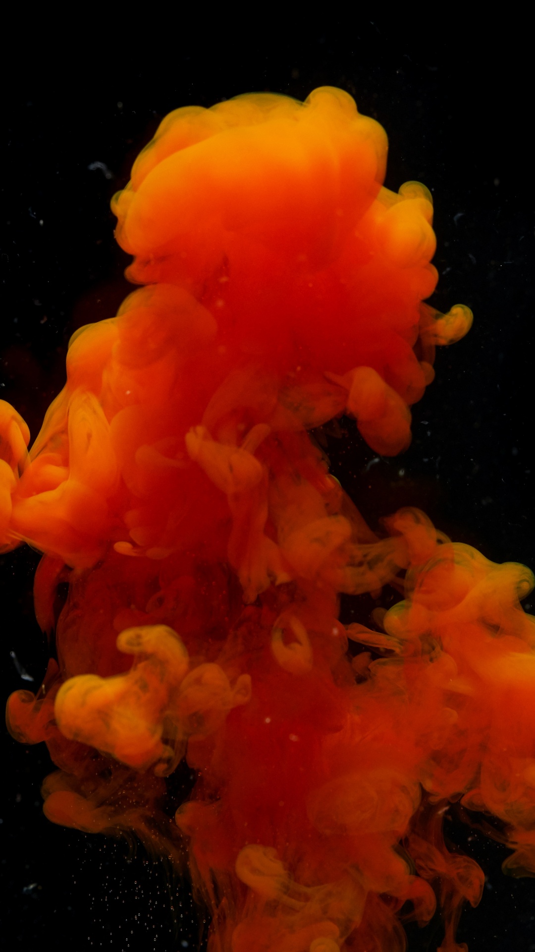 Orange Smoke in Black Background. Wallpaper in 1080x1920 Resolution