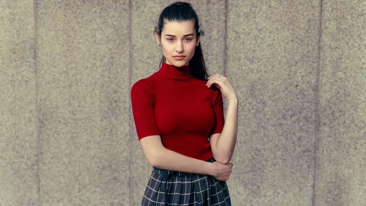 Clothing, Plaid, Shoulder, Tartan, Red. Wallpaper in 1280x720 Resolution