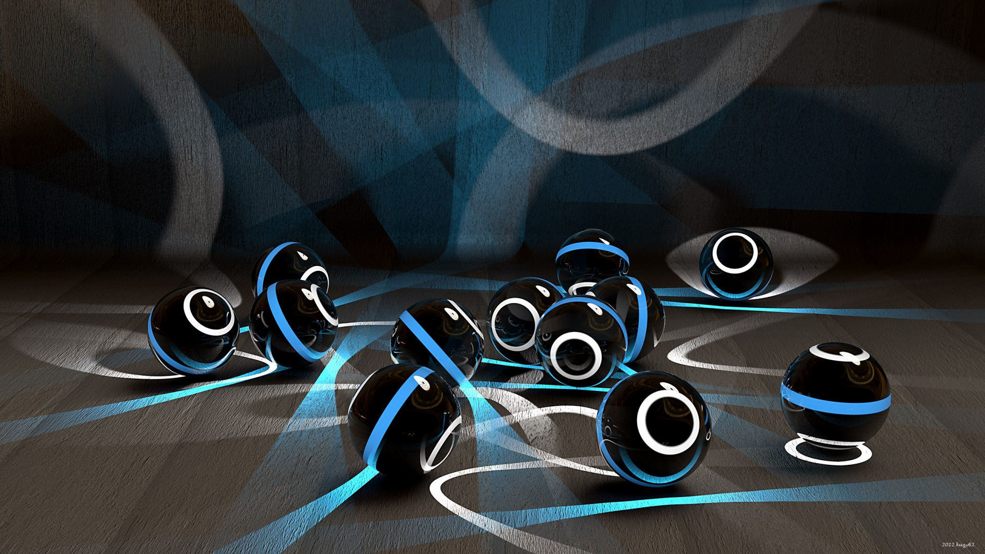 Weiße Und Schwarze Ohrhörer Auf Blau-weiß Kariertem Textil. Wallpaper in 1920x1080 Resolution