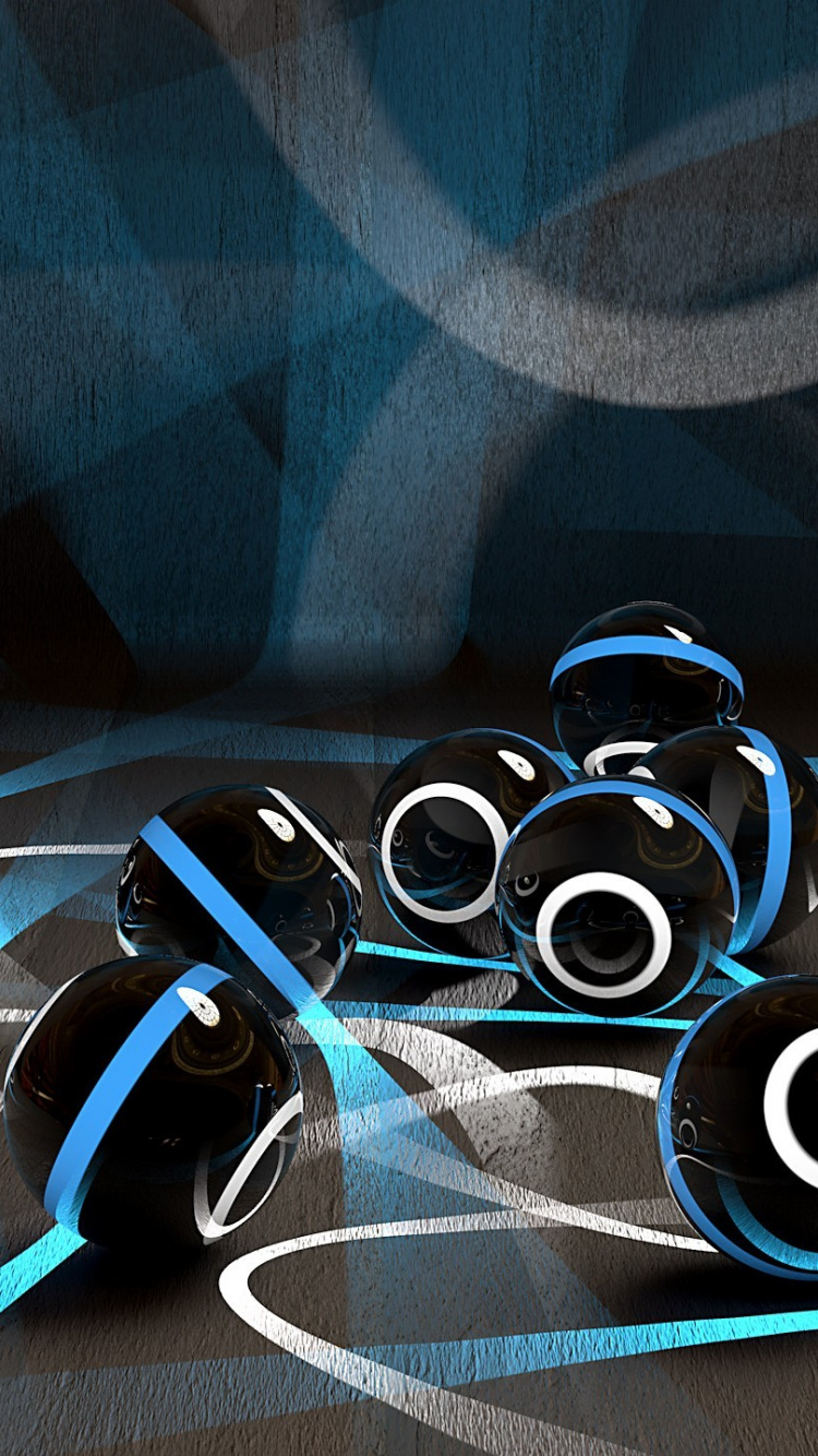 White and Black Earbuds on Blue and White Checkered Textile. Wallpaper in 750x1334 Resolution