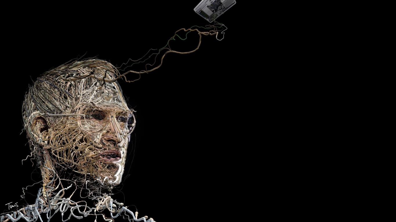 L'homme, Obscurité, Apple, Steve Jobs, Entrepreneur. Wallpaper in 1366x768 Resolution