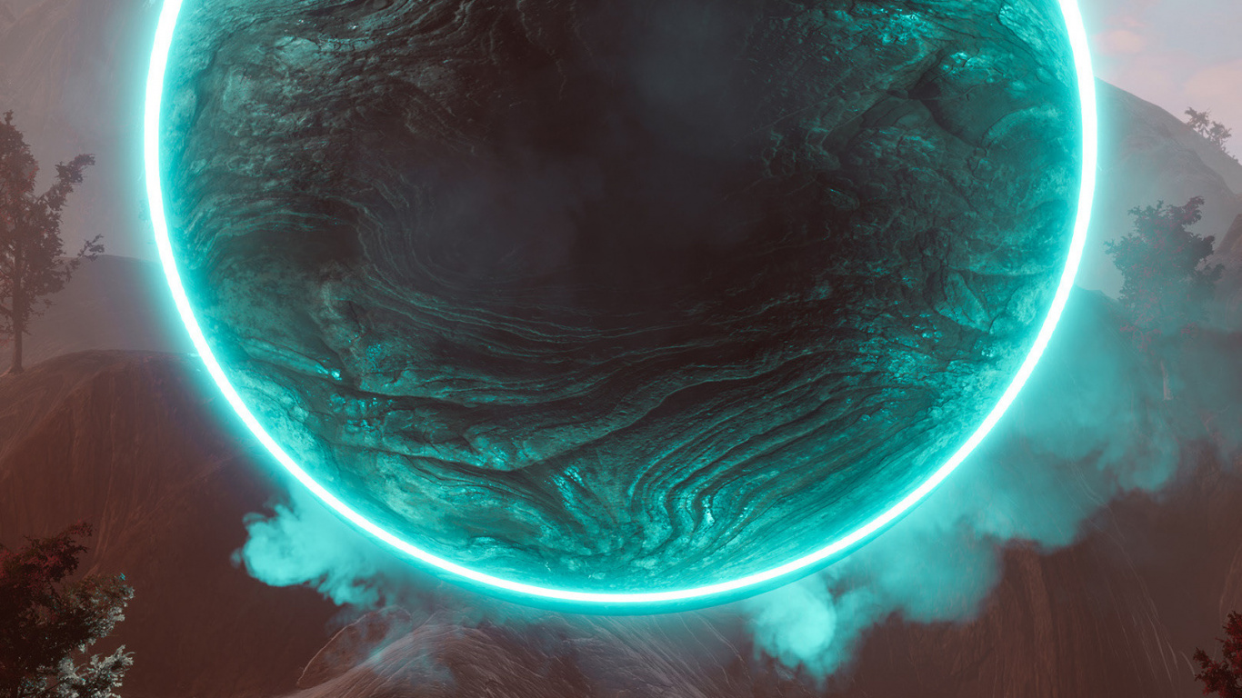 Ambiente, Picsart, Cuerpo de Agua, Paisaje Natural, Objeto Astronómico. Wallpaper in 1366x768 Resolution