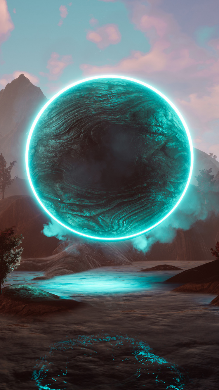 Atmosphère, Picsart, Corps de L'eau, Paysage Naturel, Objet Astronomique. Wallpaper in 750x1334 Resolution