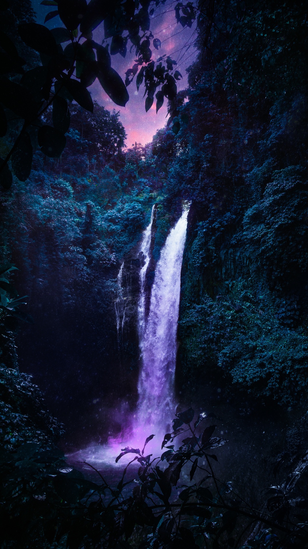 Waterfall, Water, Natural Landscape, Branch, Vegetation. Wallpaper in 1080x1920 Resolution