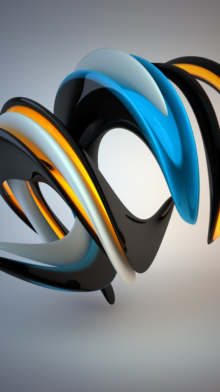 Weiße Und Blaue Spiralillustration. Wallpaper in 720x1280 Resolution