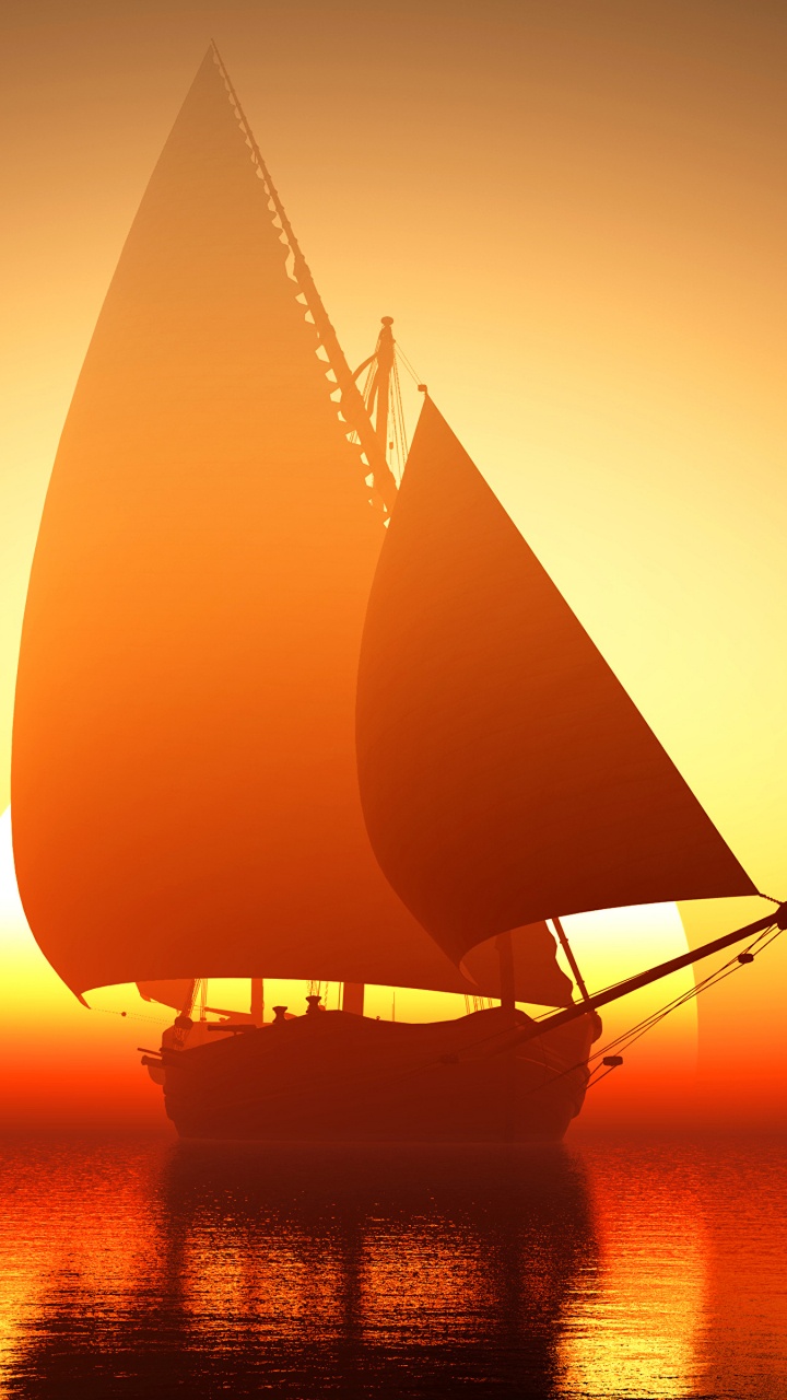 Barco, Dhow, Vela, Velero, Calma. Wallpaper in 720x1280 Resolution