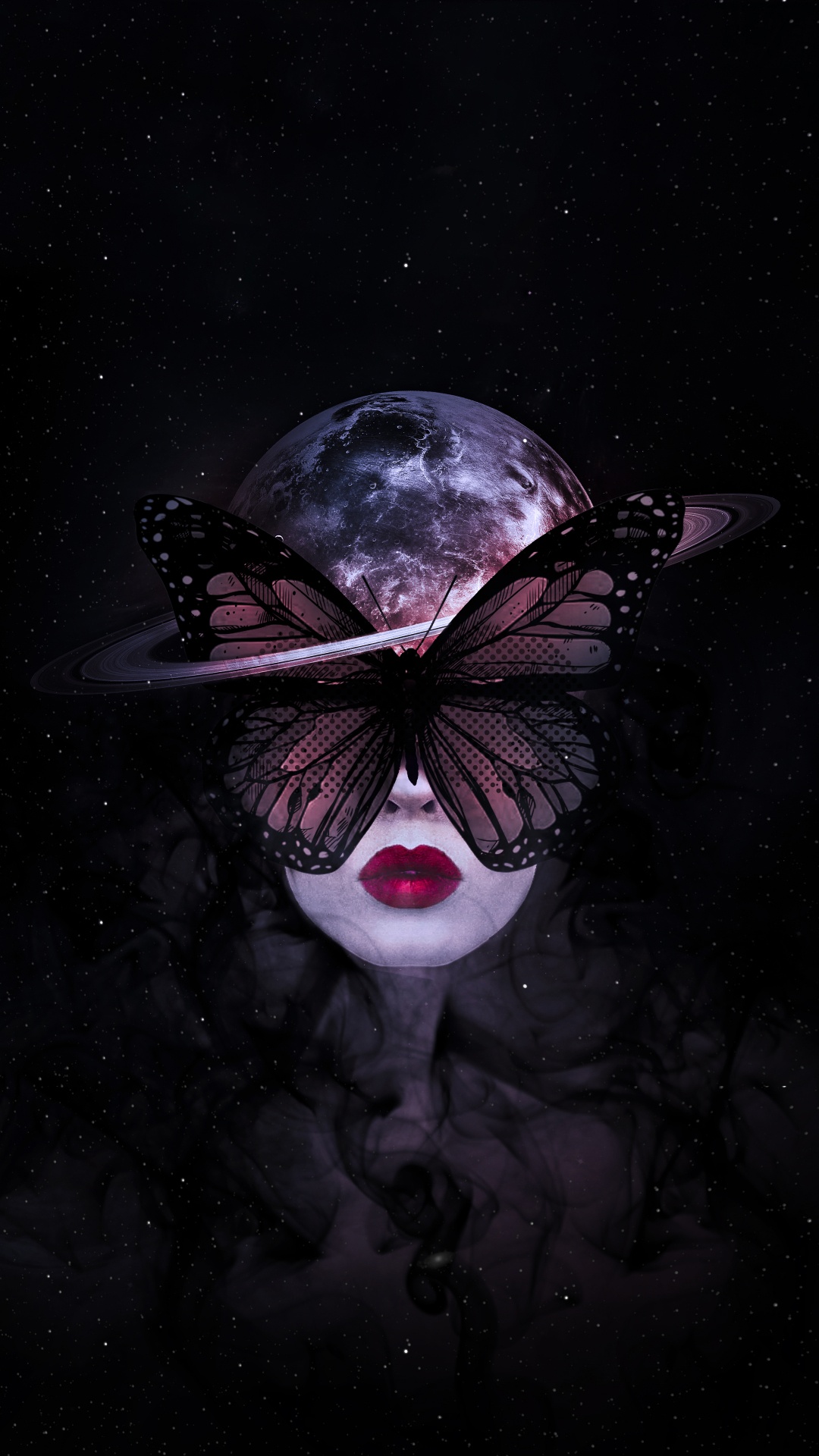 Mariposa Chica Oscura, Arte, Objeto Astronómico, Espacio, Ciencia. Wallpaper in 1080x1920 Resolution
