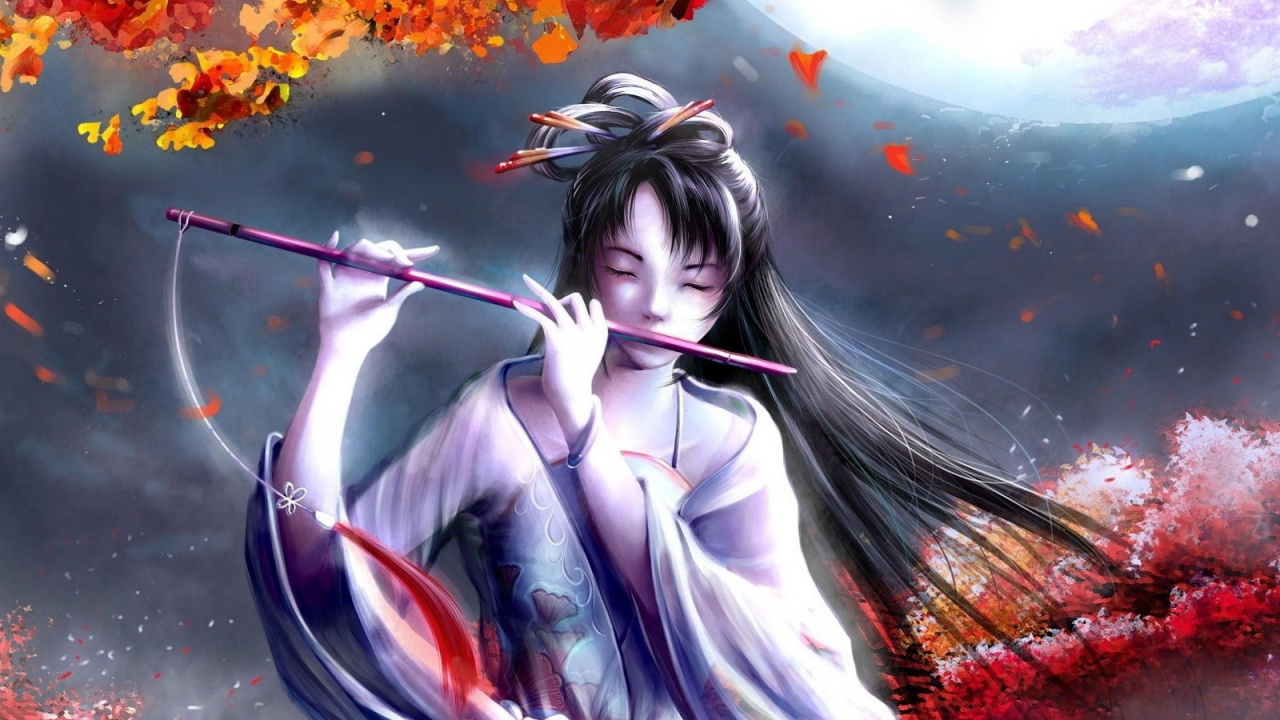 Frau im Weißen Kleid Mit Einer Roten Schleife Illustration. Wallpaper in 1280x720 Resolution