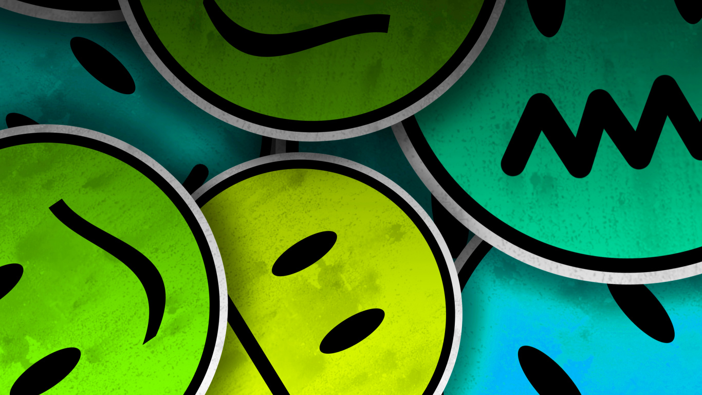 Cartoon, Art, Smile, Facial Expression, Green. Wallpaper in 1366x768 Resolution