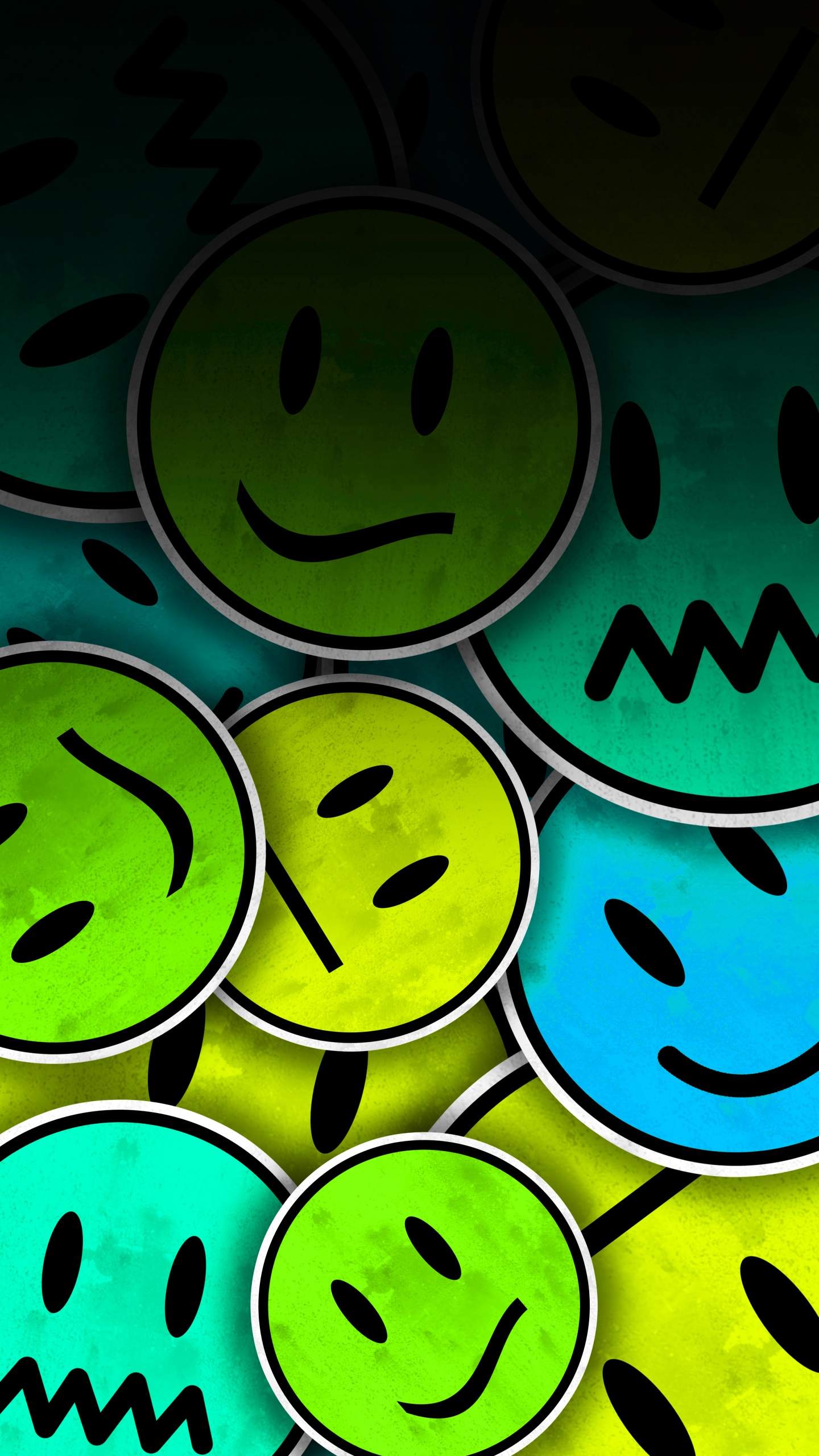 Cartoon, Art, Smile, Facial Expression, Green. Wallpaper in 1440x2560 Resolution