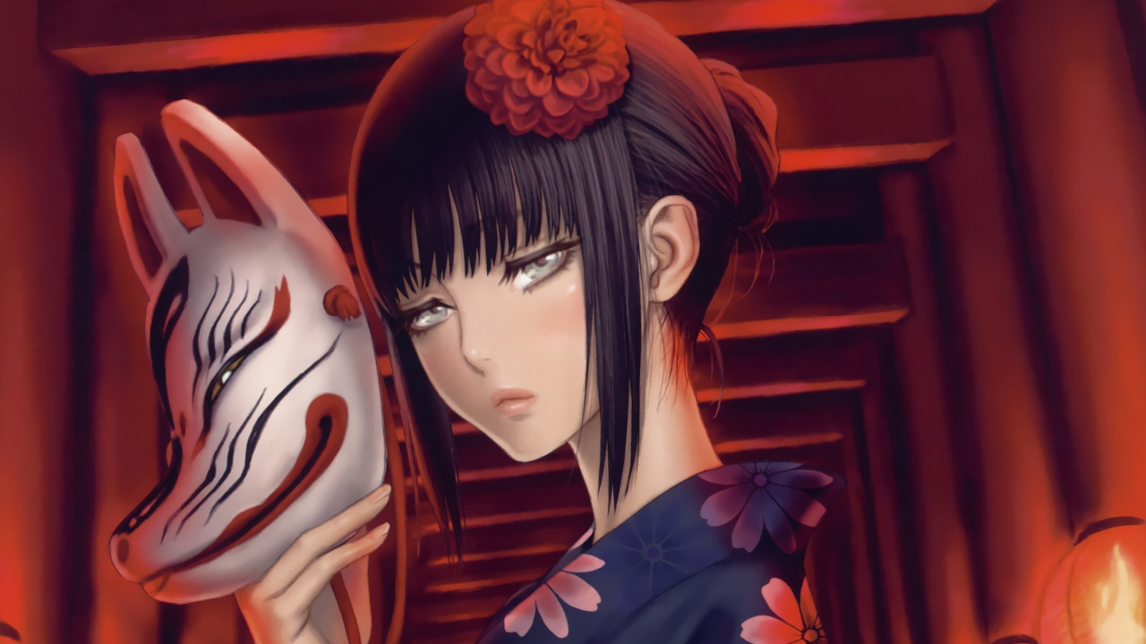 Personnage D'anime Femme Aux Cheveux Rouges. Wallpaper in 1280x720 Resolution