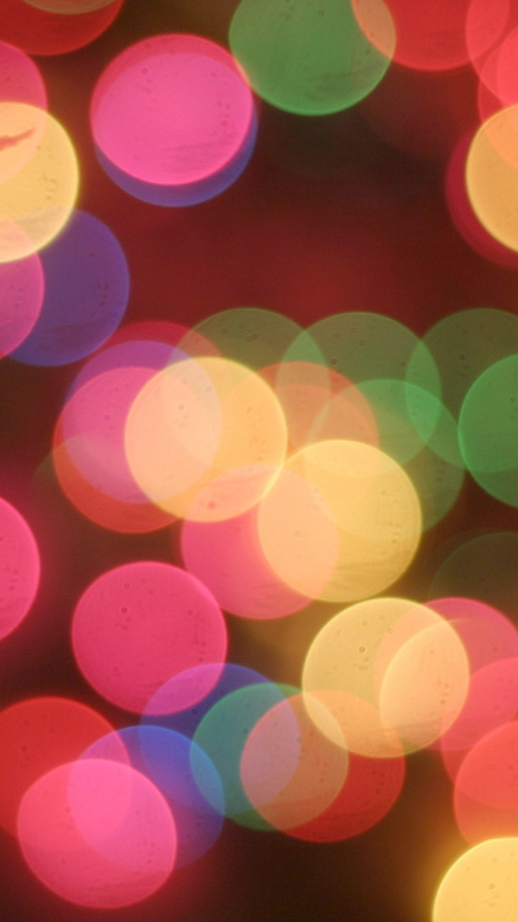Green and Red Bokeh Lights. Wallpaper in 750x1334 Resolution