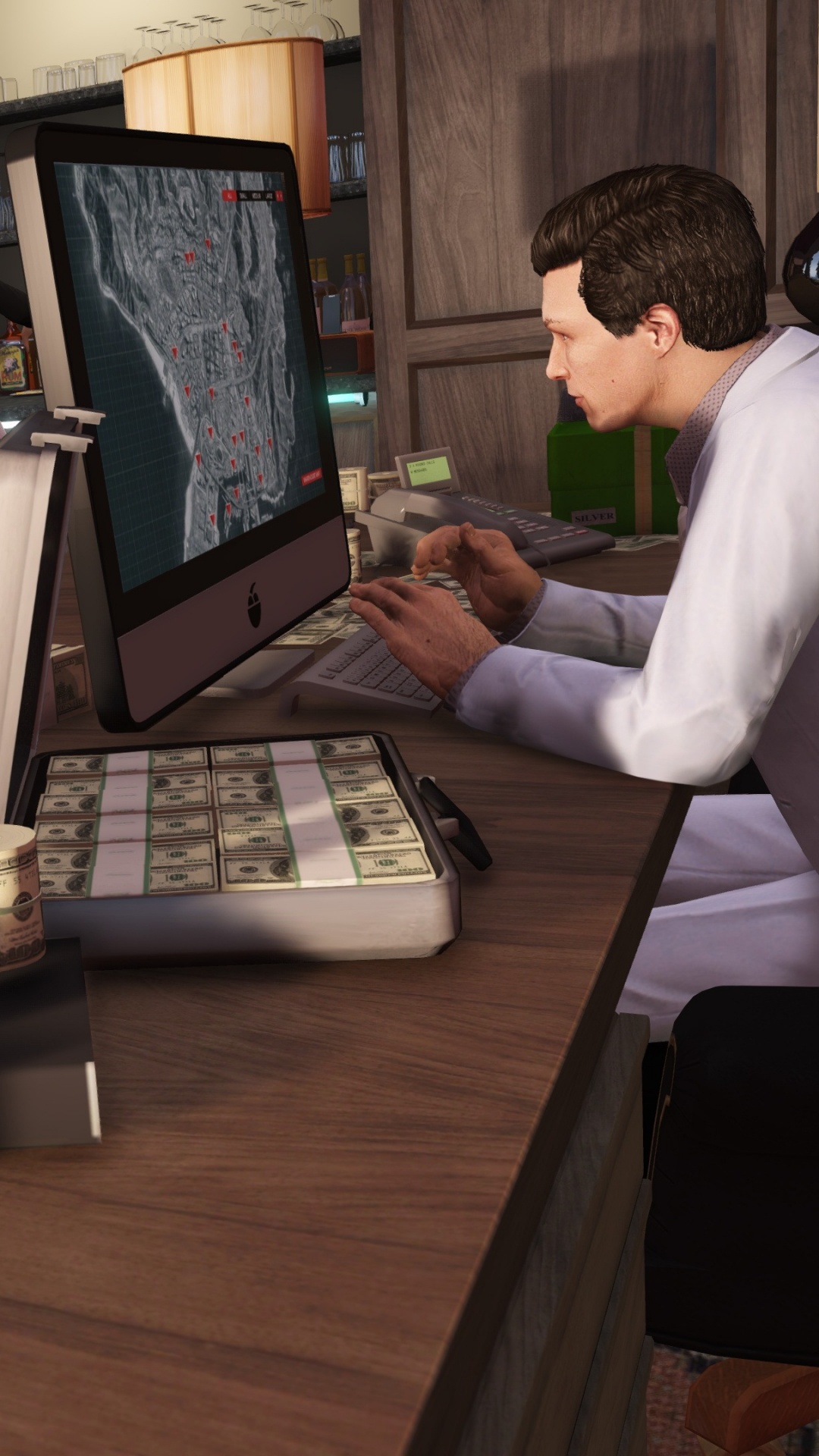 Grand Theft Auto v, Los Santos, Rockstar Games, Playstation 4, Games. Wallpaper in 1080x1920 Resolution