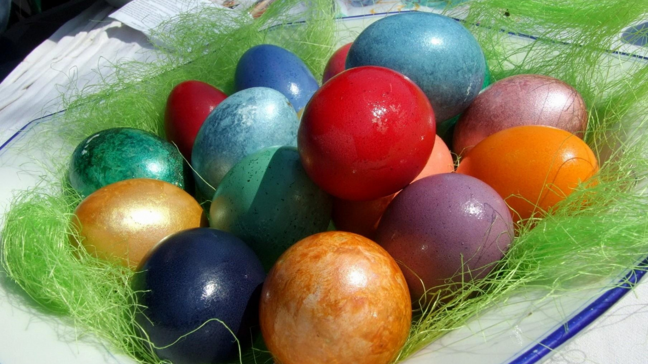 Osterei, Osterhase, Lebensmittel. Wallpaper in 1280x720 Resolution