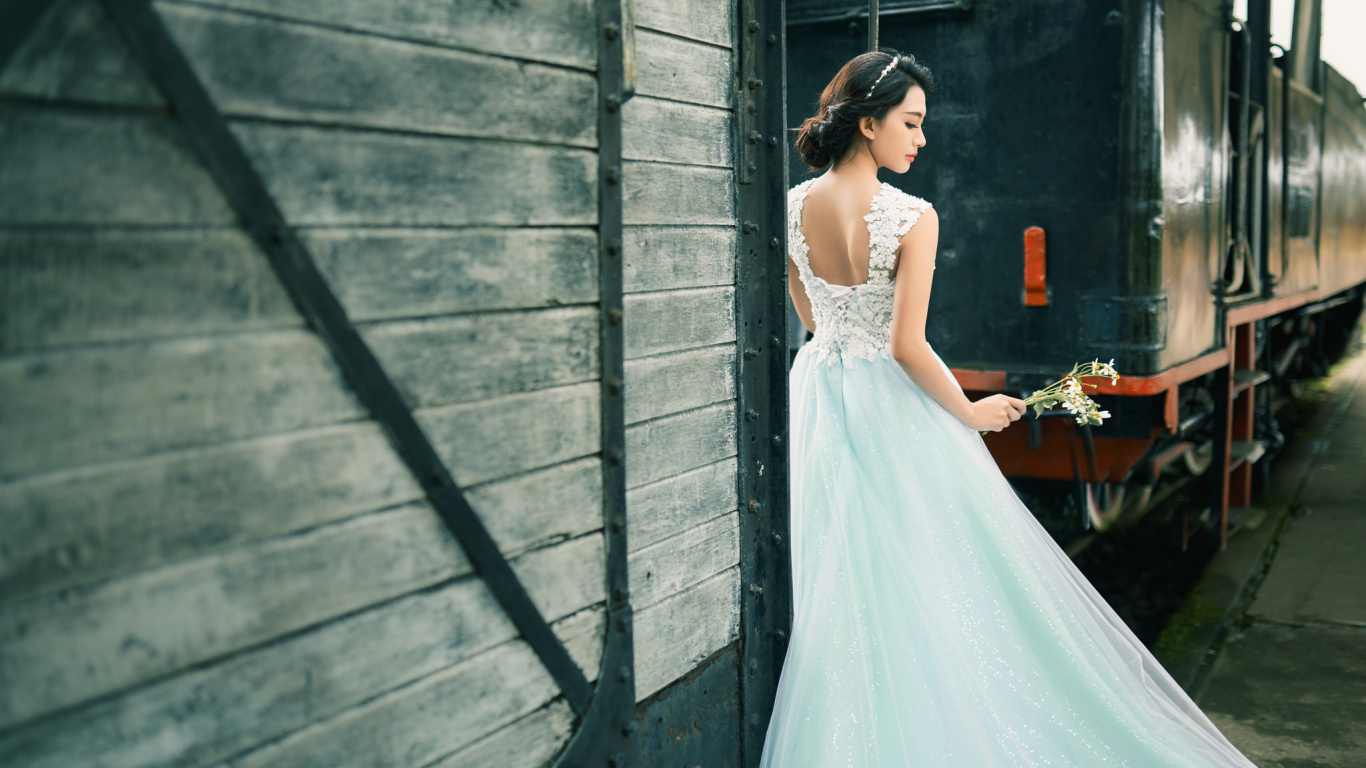 婚礼礼服, 衣服, 礼服, 新娘的服装, 小姐 壁纸 1366x768 允许