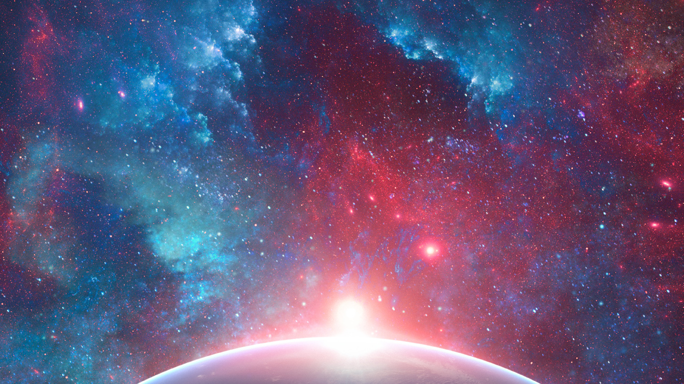 Earth, Nebula, Smartphone, Ios, Atmosphere. Wallpaper in 1366x768 Resolution