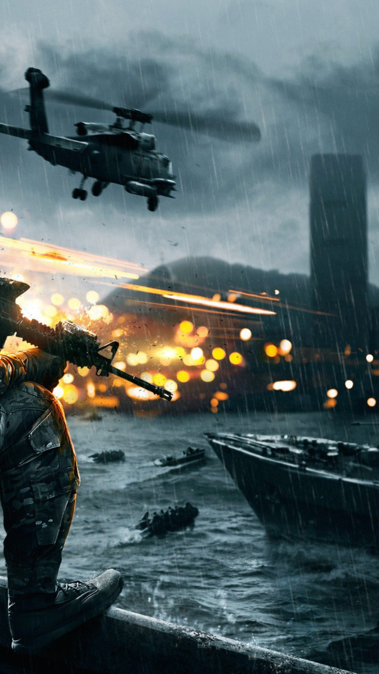Digital Compositing, Action Adventure Game, Shooter Game, Military Helicopter, pc Game. Wallpaper in 750x1334 Resolution
