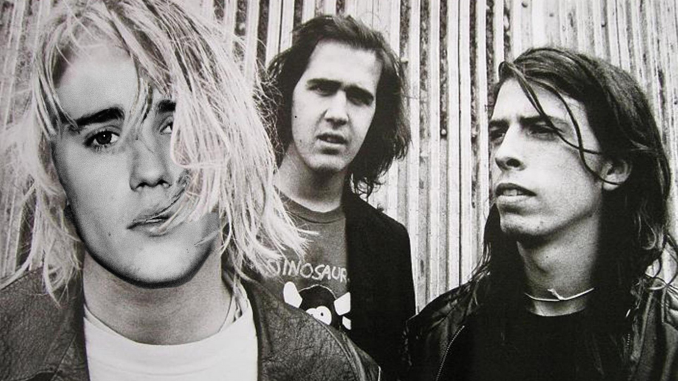 Dave Grohl, Nirvana, Monocromo, Modo Monocromo, en Blanco y Negro. Wallpaper in 1366x768 Resolution