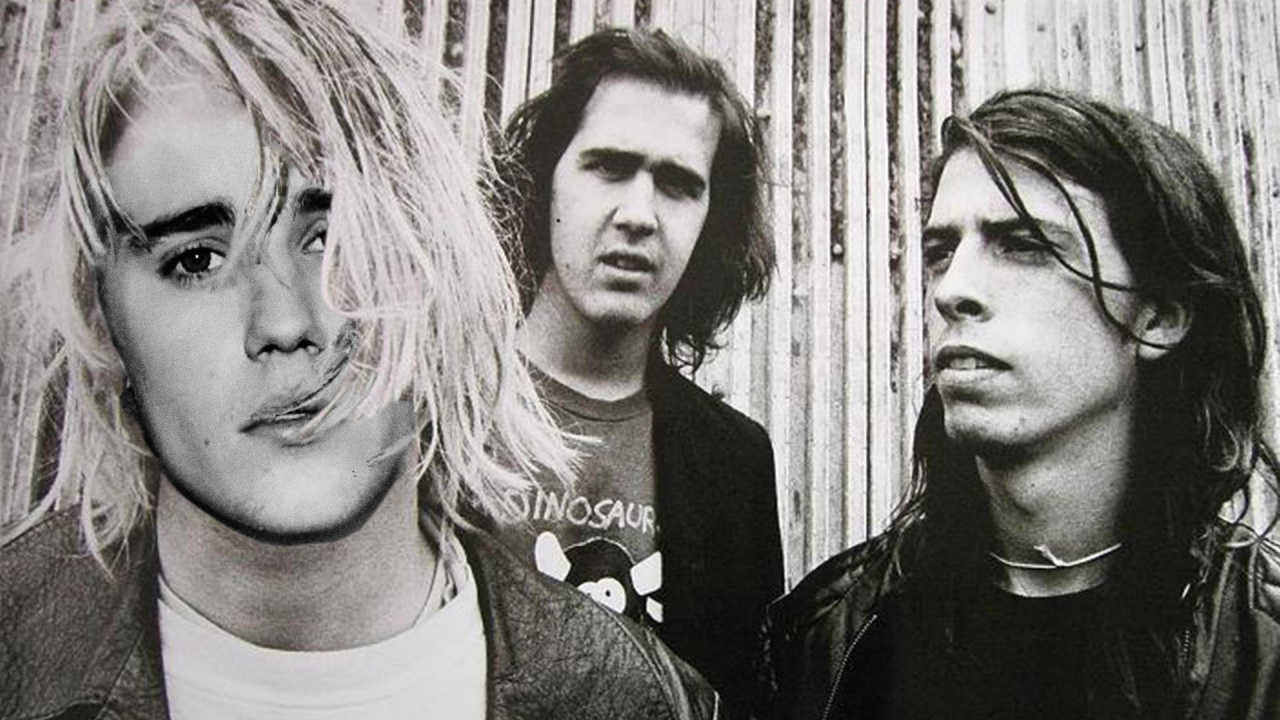 Dave Grohl, Nirvana, Monochrome, Monochrome Mode, Black and White. Wallpaper in 1280x720 Resolution