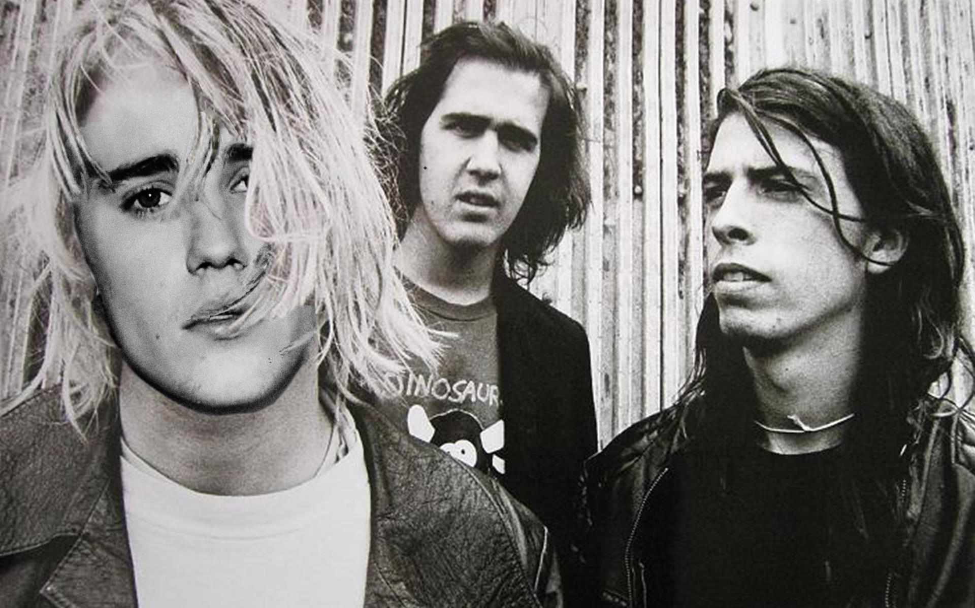 Wallpaper Dave Grohl, Nirvana, Monochrome, Monochrome Mode, Black
