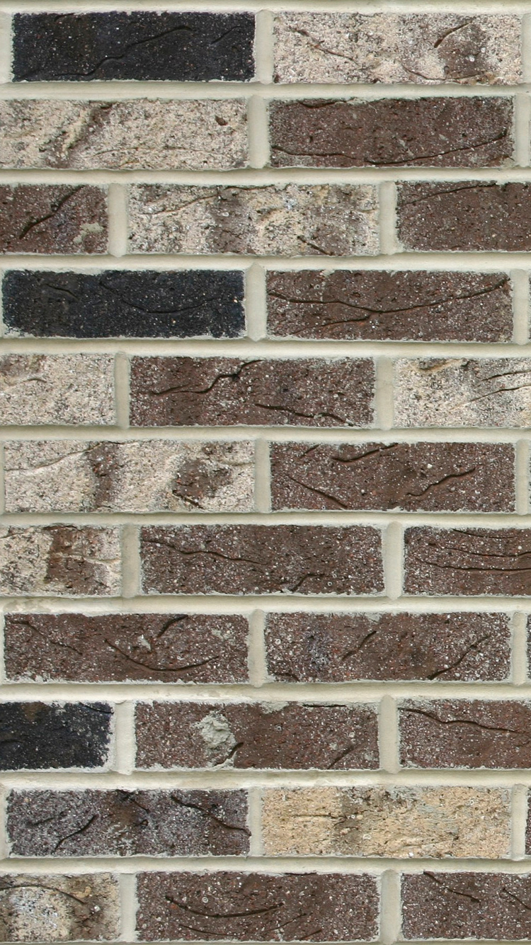 Mur de Briques Brunes et Noires. Wallpaper in 750x1334 Resolution