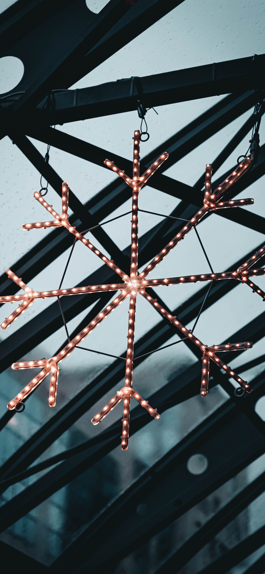 建筑, 采光, 天花板, 对称, 光束 壁纸 1125x2436 允许