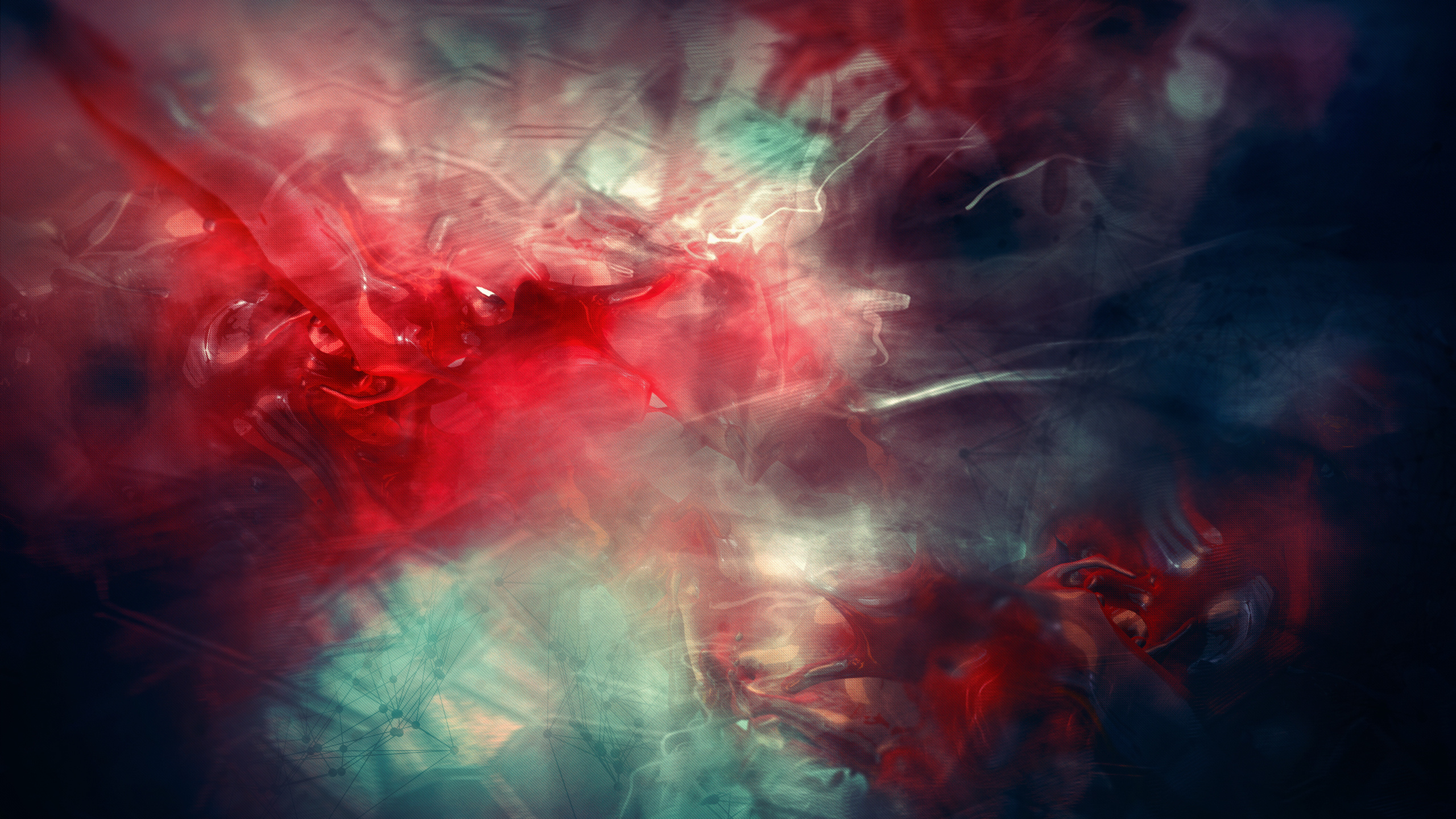 Rote Grüne Und Blaue Abstrakte Malerei Abstract. Wallpaper in 2560x1440 Resolution