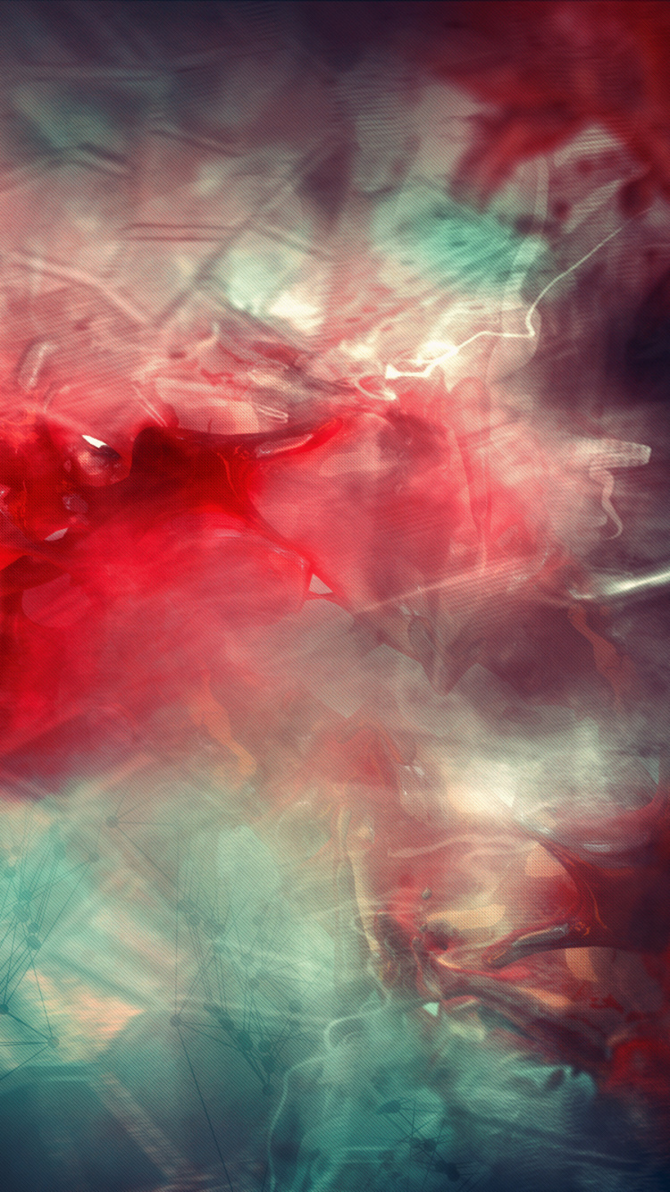 Rote Grüne Und Blaue Abstrakte Malerei Abstract. Wallpaper in 750x1334 Resolution