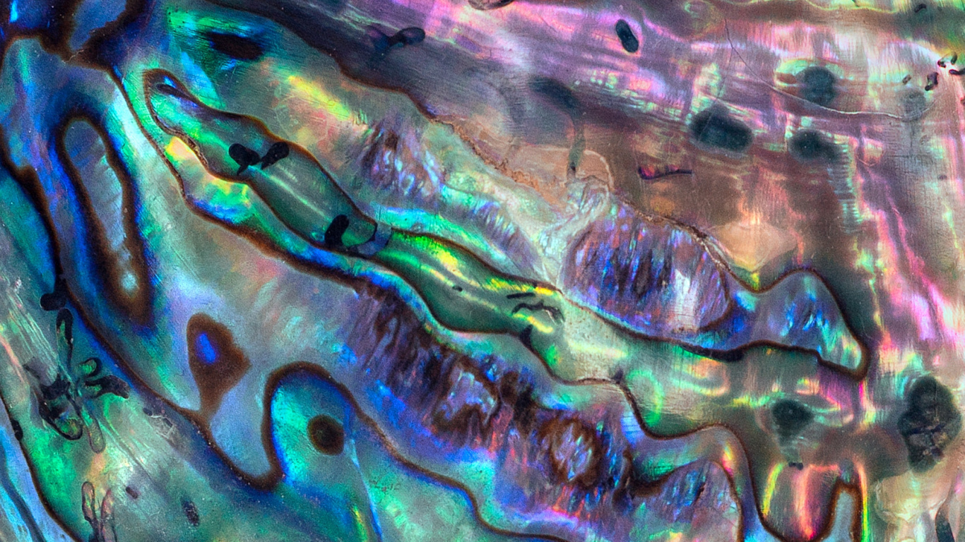 Pintura Abstracta Púrpura Verde y Azul. Wallpaper in 1366x768 Resolution