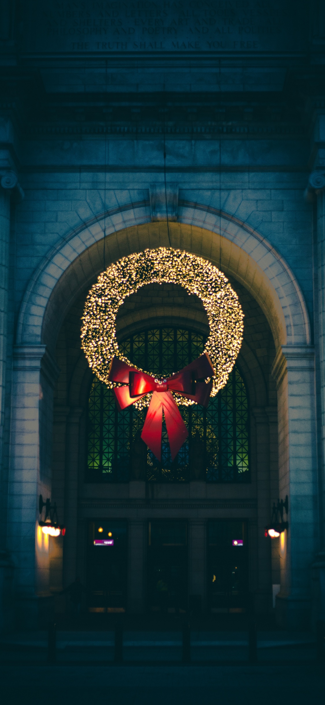 Christmas Day, Holiday, Light, Lighting, Architecture. Wallpaper in 1125x2436 Resolution