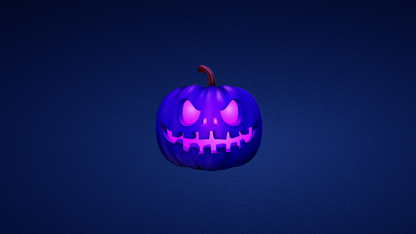 Purple, Violet, Pumpkin, Halloween, Darkness. Wallpaper in 1366x768 Resolution