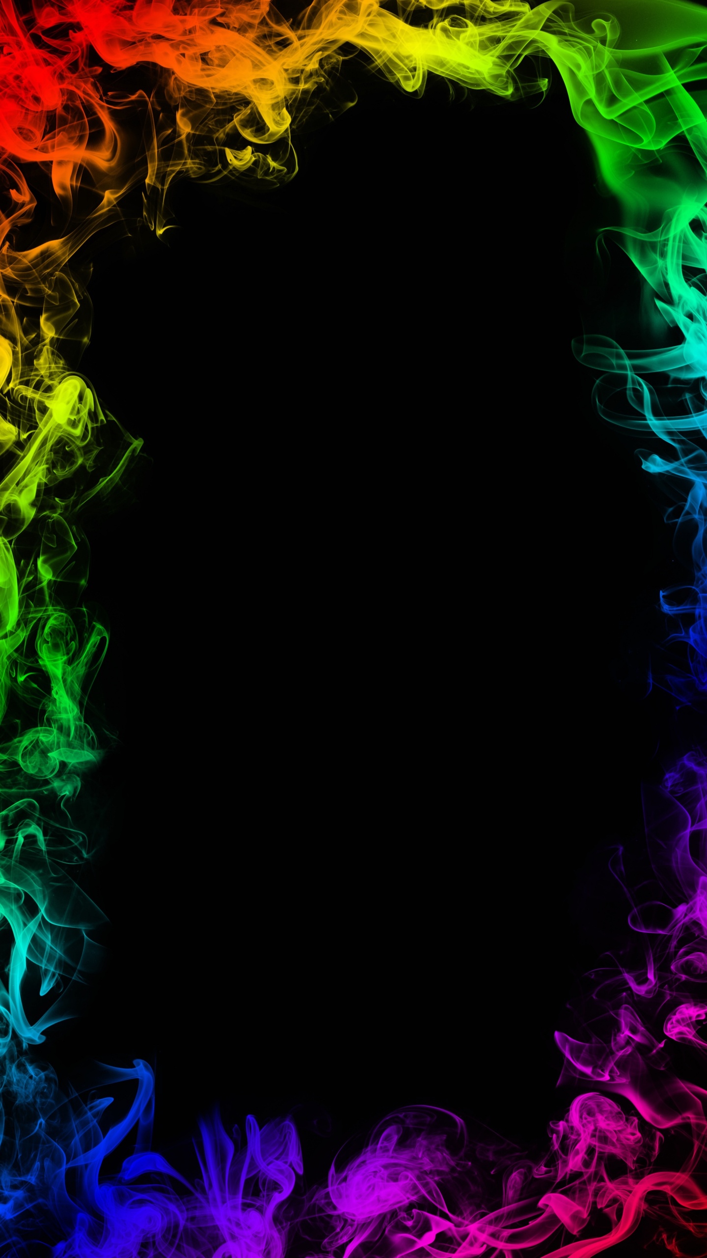 Lila Und Blaue Rauchillustration. Wallpaper in 1440x2560 Resolution