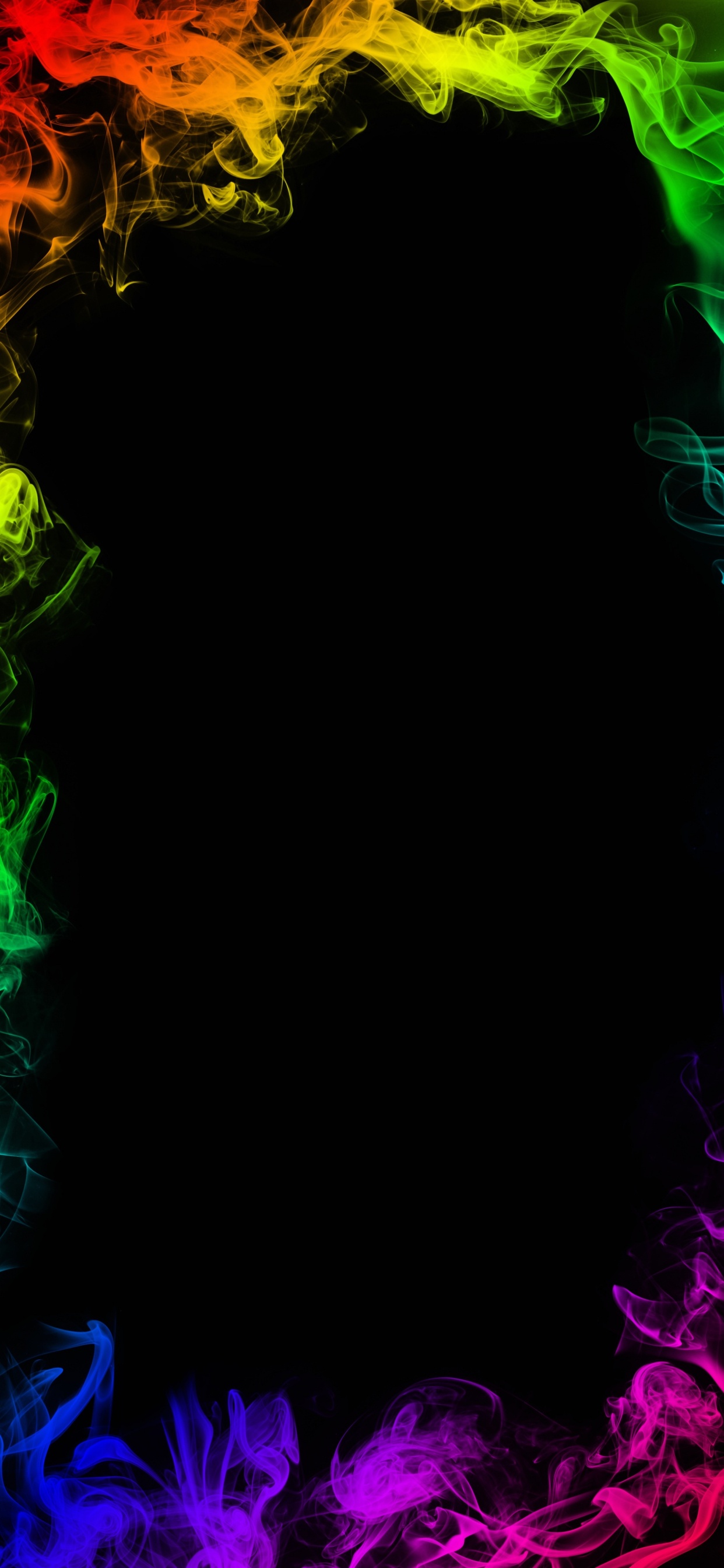 Ilustración de Humo Púrpura y Azul. Wallpaper in 1242x2688 Resolution