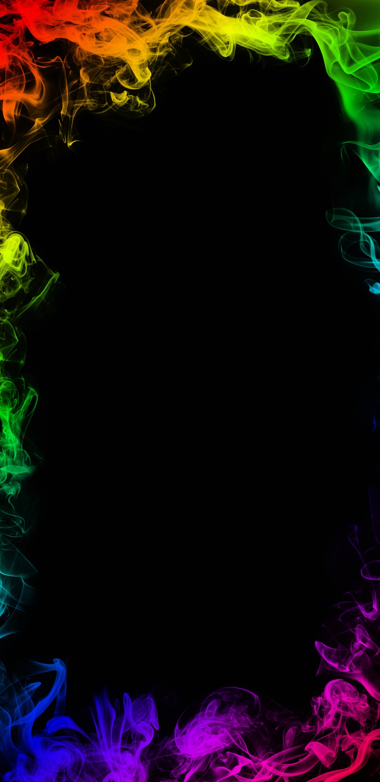 Ilustración de Humo Púrpura y Azul. Wallpaper in 1440x2960 Resolution