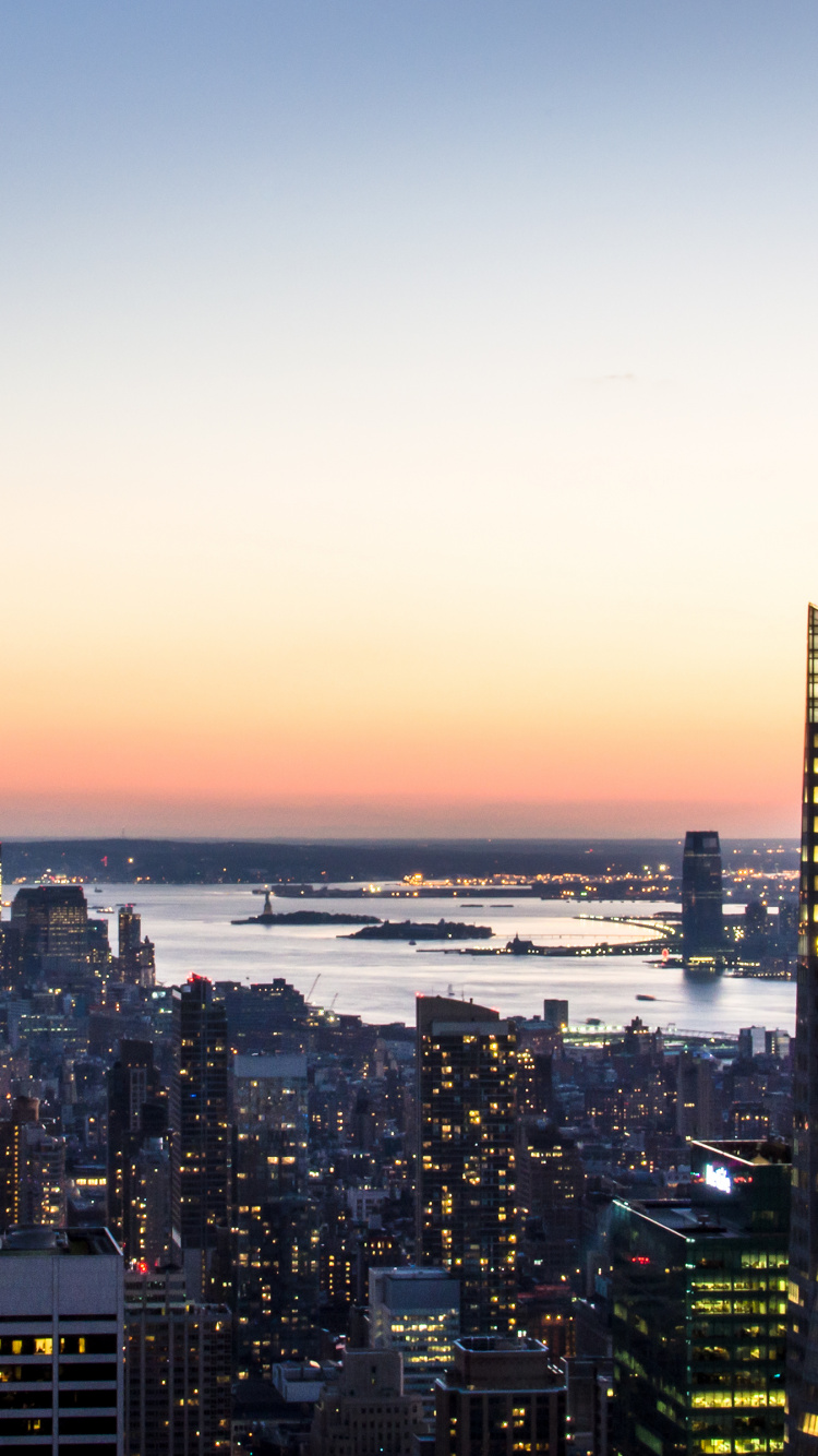 纽约市, 城市, 城市景观, 大都会, 天际线 壁纸 750x1334 允许