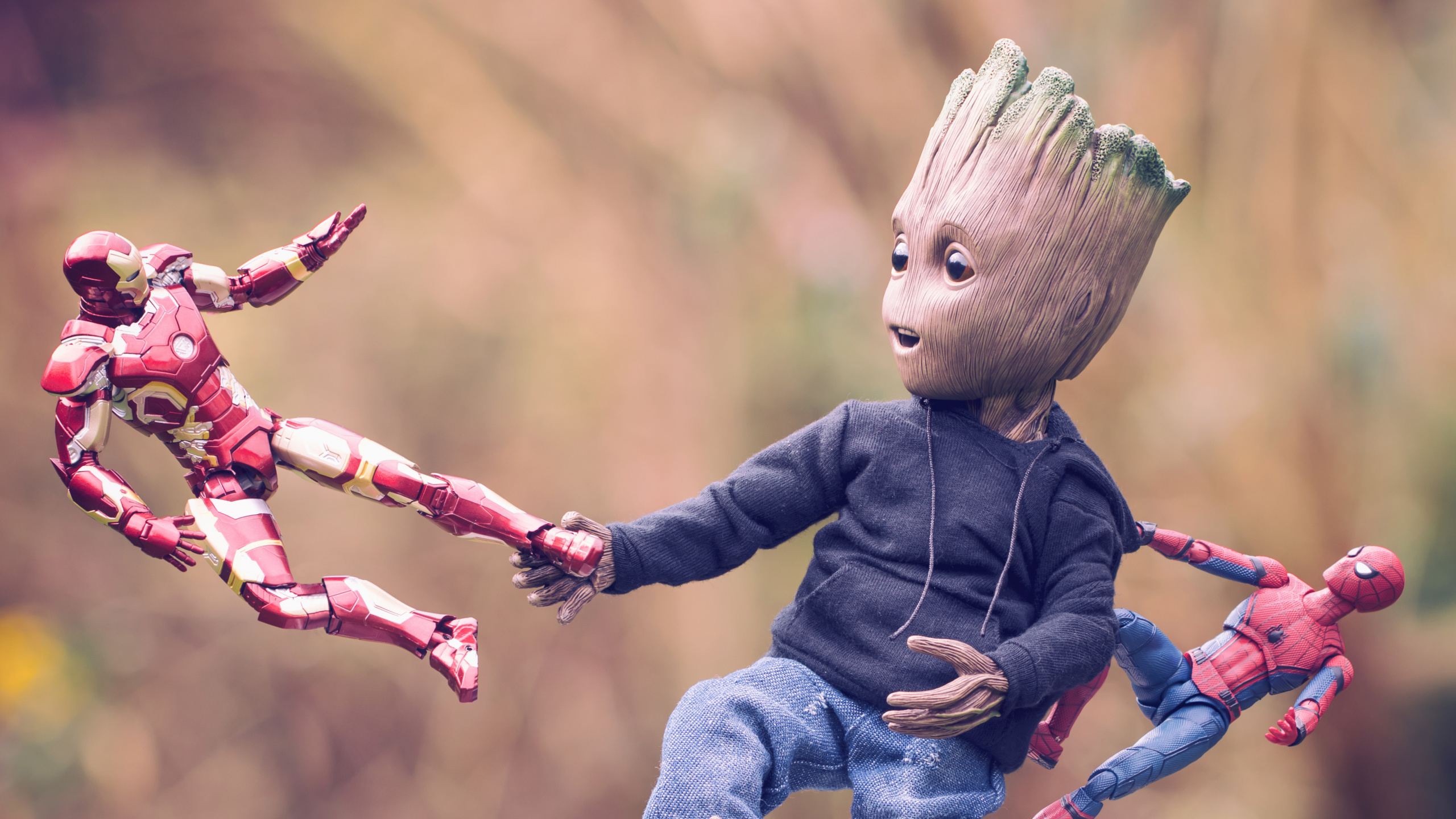 Boy in Blue Jacket Figurine. Wallpaper in 2560x1440 Resolution