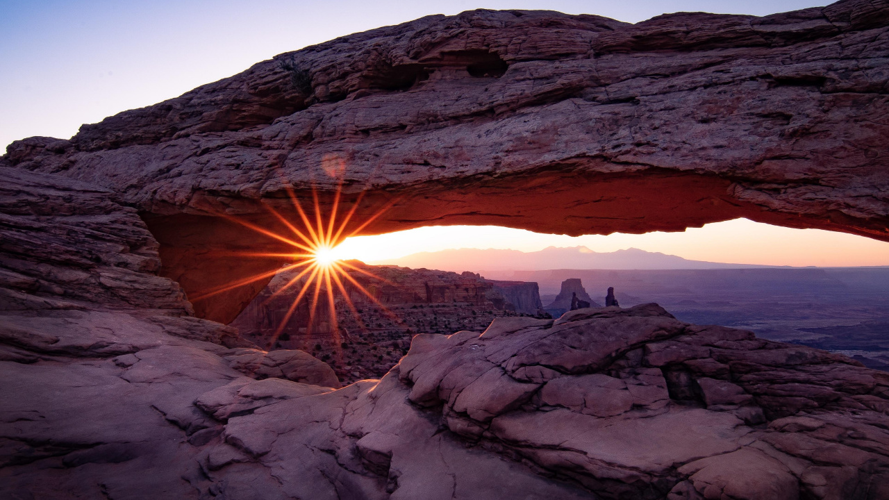 Mesa Arch, Arches National Park, Nationalpark, Park, Bogen. Wallpaper in 1280x720 Resolution