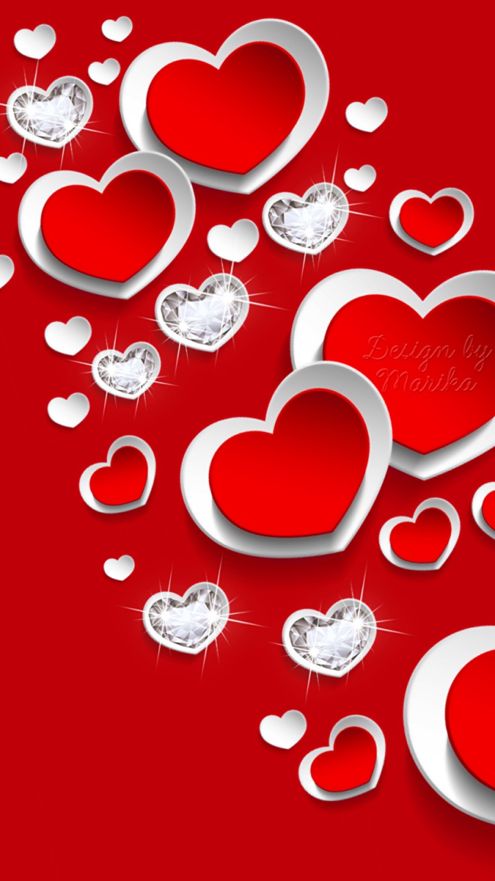 Coraz, el Día de San Valentín, Rojo, Texto, Amor. Wallpaper in 720x1280 Resolution