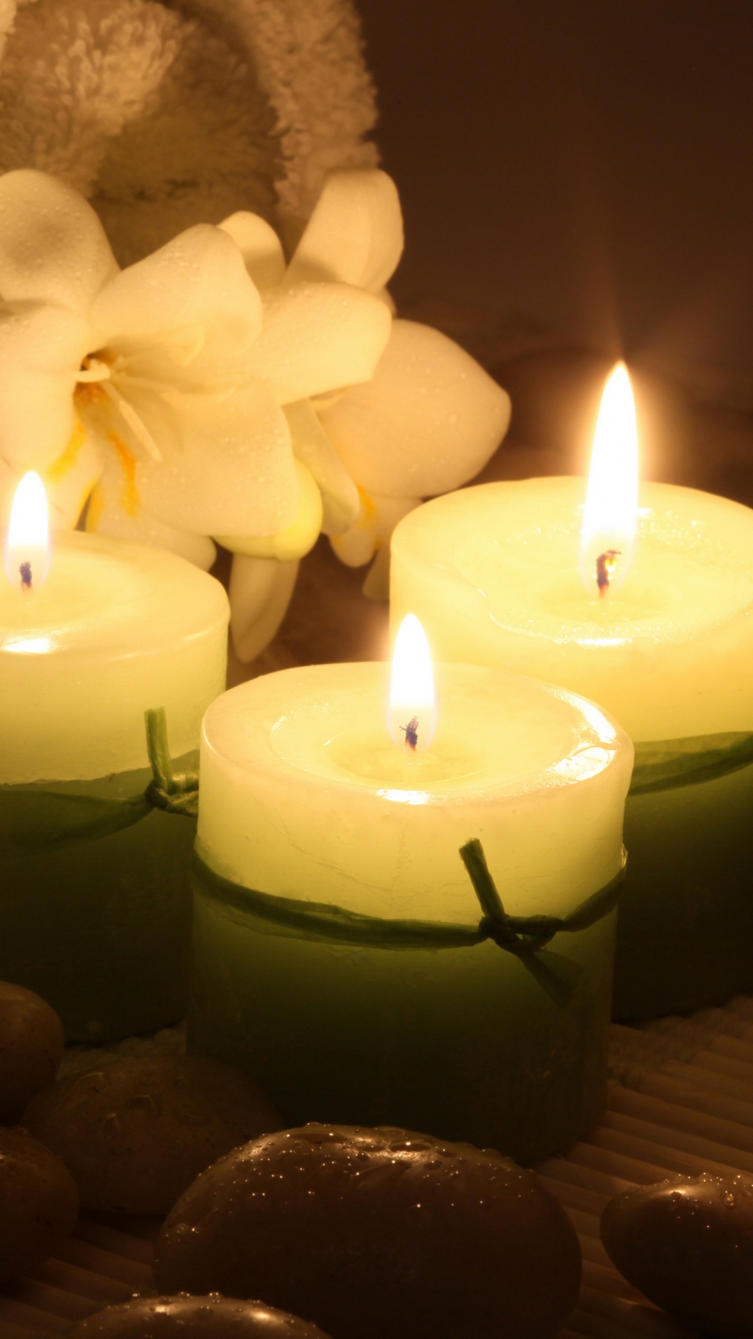 Serviette, Bougie, Éclairage, Lumière, Flamme. Wallpaper in 1080x1920 Resolution