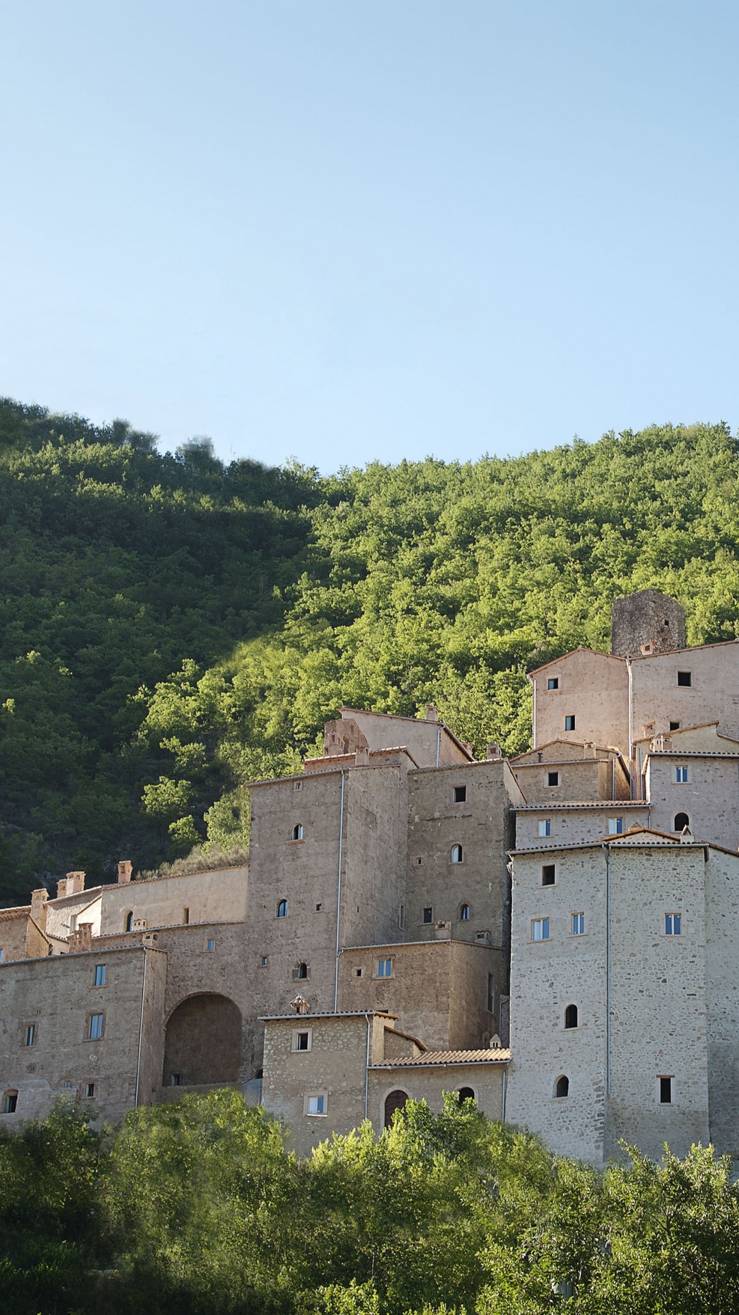 Brown Concrete Castle Surrounded by Green Trees During Daytime. Wallpaper in 1080x1920 Resolution